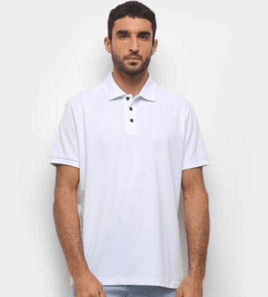 Camisa Polo John John New Simple Basic Masculina – Branco