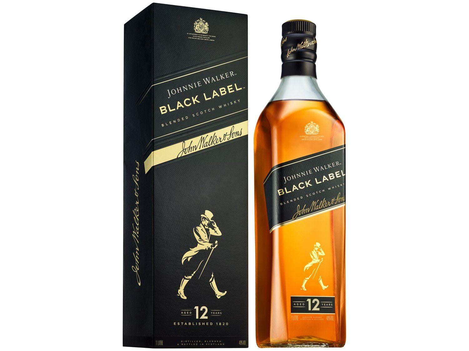 Whisky Johnnie Walker Black Label 12 Anos 1L