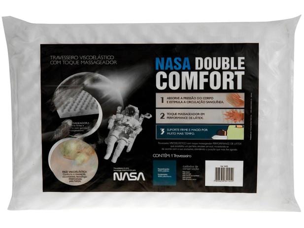 Travesseiro Nasa Fibrasca Viscoelástico – NASA Double Comfort