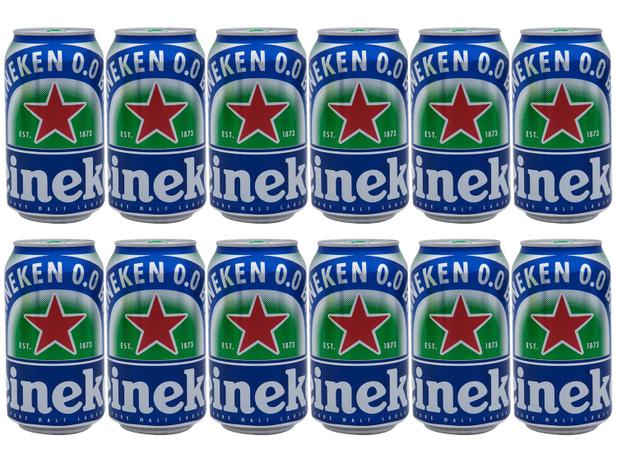 Cerveja Heineken 0.0 Pilsen Lager sem Álcool – 12 Unidades 350ml