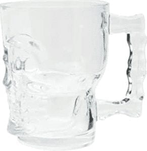 Caneca para Chopp e Cerveja de Vidro Caveira Rock Style Lyor Transparente, 510 ml