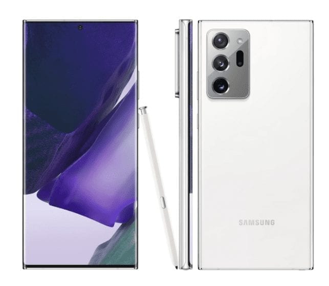 Smartphone Samsung Galaxy Note20 Ultra Branco 256GB, 12GB RAM, Tela Infinita de 6.9”, Câmera Tripla, Caneta S-Pen, Android 10 e Processador Octa-Core