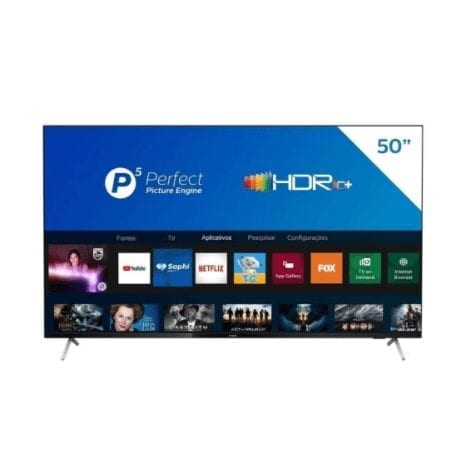 Smart TV LCD LED 50″ Philips 50PUG7625/78 4K UHD HDR10 com Wi-Fi, 2 USB, 3 HDMI, Bluetooth, 60 Hz