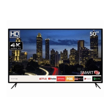 Smart TV LED 50″ HQ HQSTV50NY Ultra HD 4K 3 HDMI 2 USB Wi-Fi
