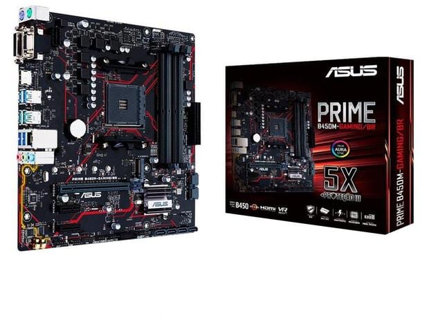 Placa Mãe Asus Prime B450M-Gaming/BR AMD – AM4 DDR4 Micro ATX