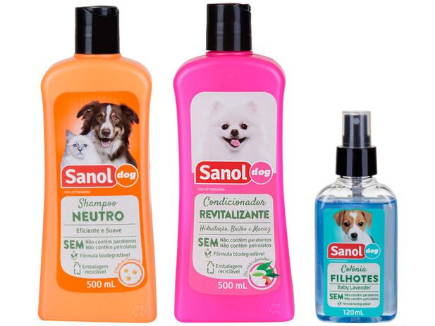 Kit Shampoo e Condicionador Colônia – Cachorro e Gato Neutro Sanol Dog