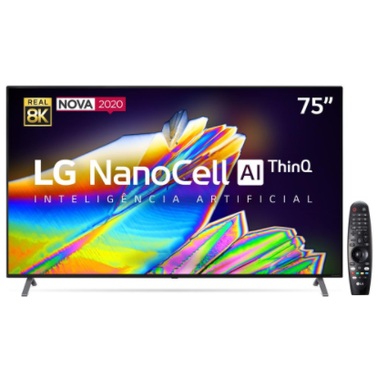 Smart TV LED 75″ UHD 8K LG 75NANO95 NanoCell, IPS, Bluetooth, HDR, Inteligência Artificial ThinQ AI, Google Assistente, Alexa IOT, Smart Magic – 2020