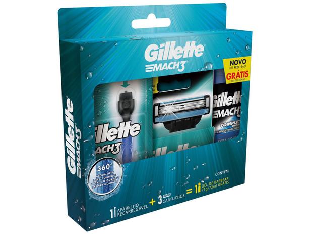 Kit de Barbear Gillette – Mach3 Aqua-Grip
