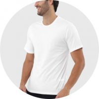 Kit 2pçs Camiseta MASH Liso Branco