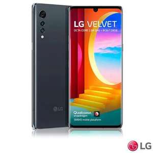 Smartphone Velvet Aurora Gray LG, com Tela de 6,8″, 4G, 128GB e Câmera Tripla 48 MP + 8 MP + 5 MP – LMG910EMW.ABRAAY