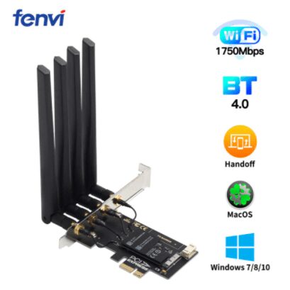 Adaptador PCIE Wi-fi 1750mbps FENVI