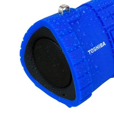 Caixa de Som Portátil Toshiba Sonic Drive 2, 6W, Bluetooth, USB, à Prova D´Água, Azul – TY-WSP100L
