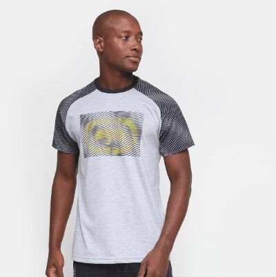 Camiseta Ecko Raglan Rhino 3D Masculina – Mescla