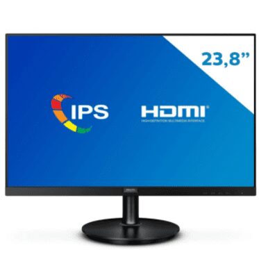 Monitor Philips 23,8″ LED IPS HDMI Bordas Ultrafinas 242V8A