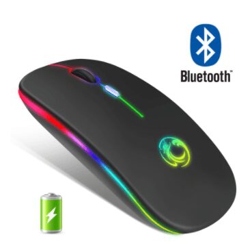 Mouse Gamer sem fio RGB Bluetooth