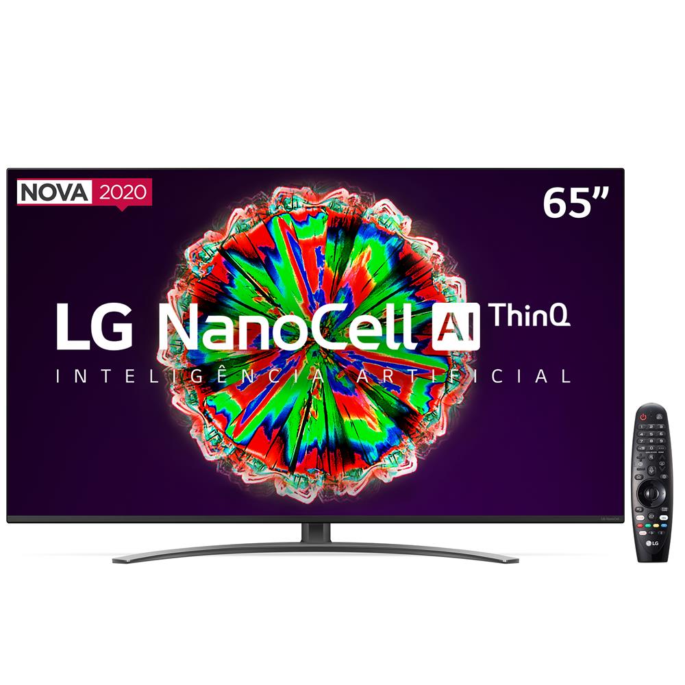 Smart TV LED 65″ UHD 4K LG 65NANO81 NanoCell, IPS, Bluetooth, HDR, Inteligência Artificial ThinQ AI, Google Assistente, Alexa IOT, Smart Magic – 2020