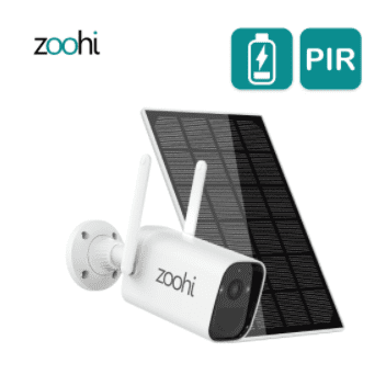 Zoohi-câmera de segurança sem fio, 3mp, com painel solar, wi-fi, pir, inteligente para detecção humanóide, para casa5.0