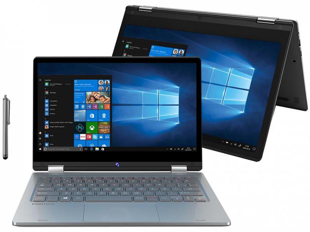Notebook 2 em 1 Positivo Duo C464C Intel Celeron – 4GB 64GB 11,6” Touch Screen Full HD Windows 10