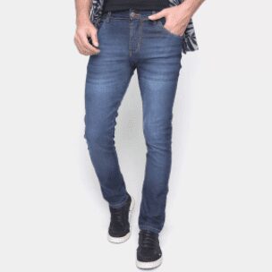 Calça Jeans Ecxo Estonada Masculina – Azul Escuro