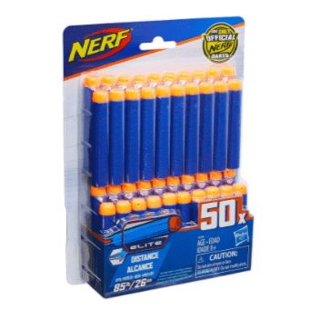 Dardos, Nerf, E6104, Azul, Pack 50