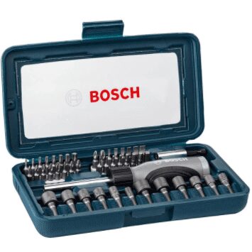 Kit de Pontas e Soquetes para parafusar Bosch com 46 peças