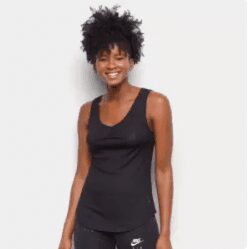 Regata Nike Yoga Core Collection Feminina – Preto+Cinza