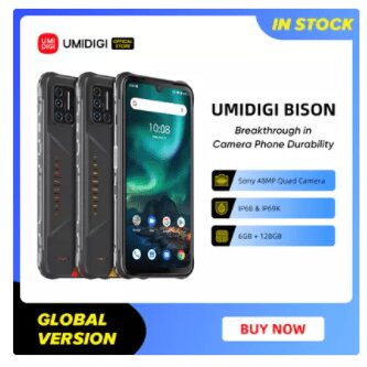 Smartphone Umidigi Bison ip68/ip69k 8GB 128GB