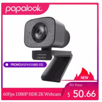 Webcam PC PAPALOOK PA930 2k 60 FPS