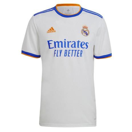 Camisa Real Madrid Home 21/22 s/n Torcedor Adidas Masculina