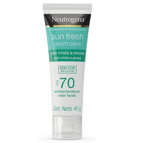 Protetor Solar Facial Neutrogena Sun Fresh Derm Care Sem Cor FPS70