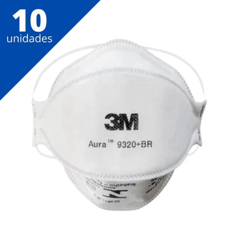 10 Máscaras 3M Aura 9320 pff2 com espuma no clipe nasal para melhor vedação e conforto n95 – 3M DO BRASIL