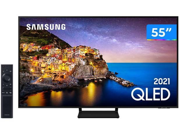 Smart TV 55” 4K QLED Samsung 55Q70A Wi-Fi – Som em Movimento Virtual Processador IA HDR