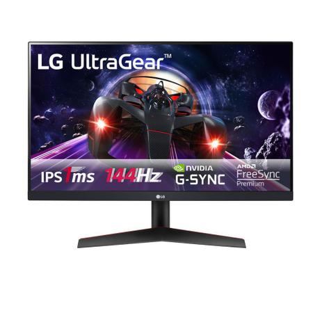 Monitor Gamer LG 23,8 Full HD 144Hz 1MS HDMI DP IPS HDR Freesync 24GN600-B