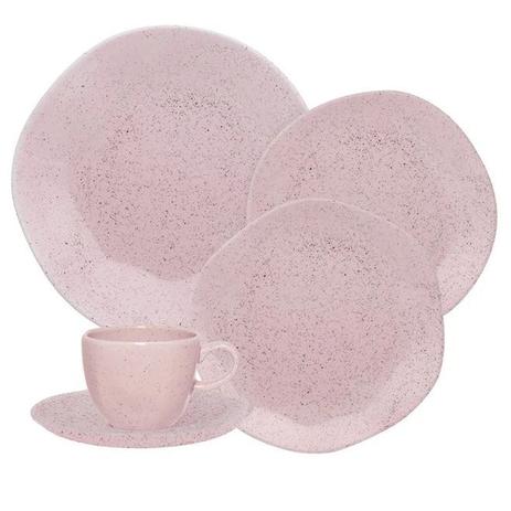 Aparelho De Jantar E Chá Oxford Ryo Porcelana 20 Peças Pink Sand