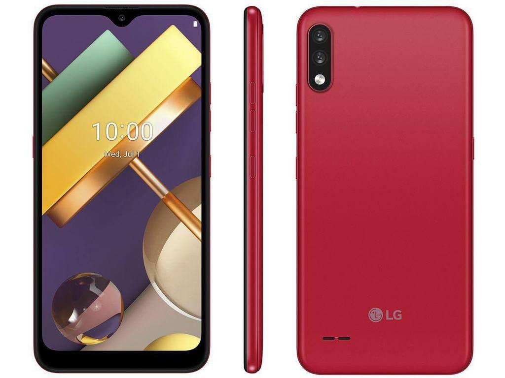 Smartphone LG K22+ Vermelho 64GB Tela de 6.2” Câmera Traseira Dupla Android 10 Inteligência Artificial e Processador Quad-Core
