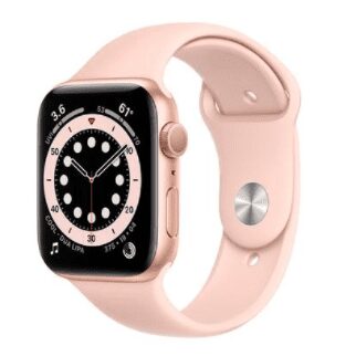 Apple Watch S6 44MM GPS com Case de Alumínio Gold e Sport Band Pink – M00E3LL/A