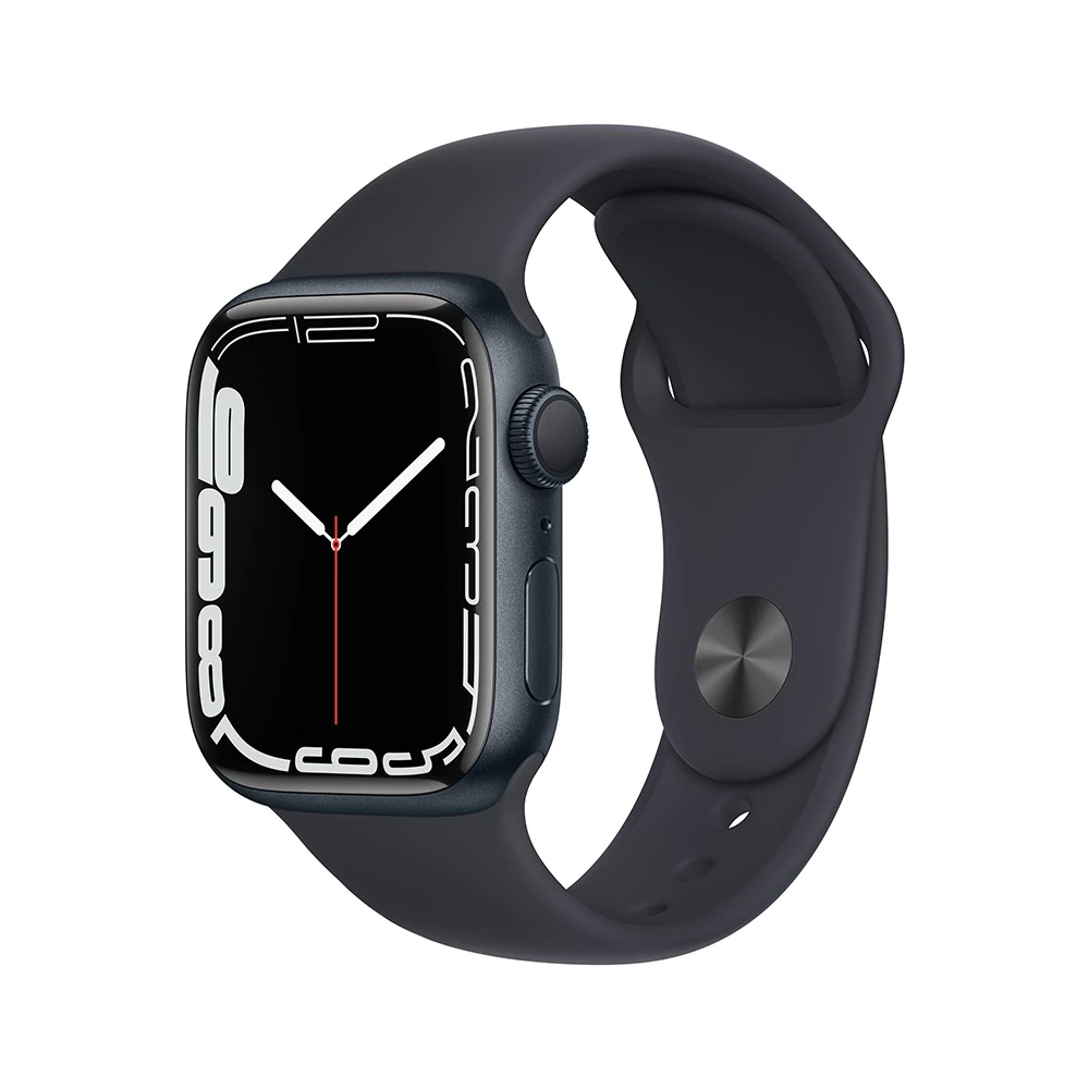 Apple Watch Series 7 (GPS, 41mm) – Caixa de Alumínio Meia-noite – Pulseira esportiva meia-noite