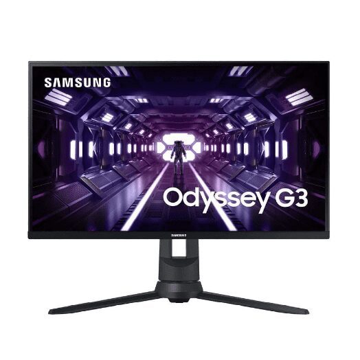 Monitor Gamer Samsung Odyssey 24″, FHD, 144 Hz, 1ms, HDMI, DP, VGA, Freesync, Preto, Série G3