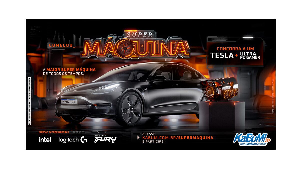 Super máquina KaBuM! + um Tesla Model 3