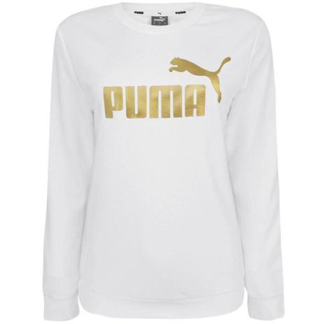 Camiseta Puma Metallic Manga Longa Feminina