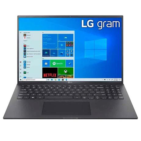 Notebook LG Gram Intel Core i7-1165G7, 16GB, 256GB SSD, Tela 16, IPS, Windows 10 Home, Preto – 16Z90P-G.BH71P2
