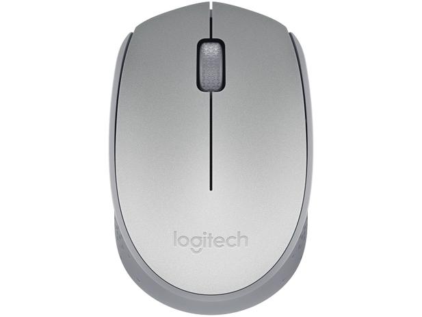 Mouse sem Fio Logitech Óptico 1000DPI 3 Botões – M170 Prata