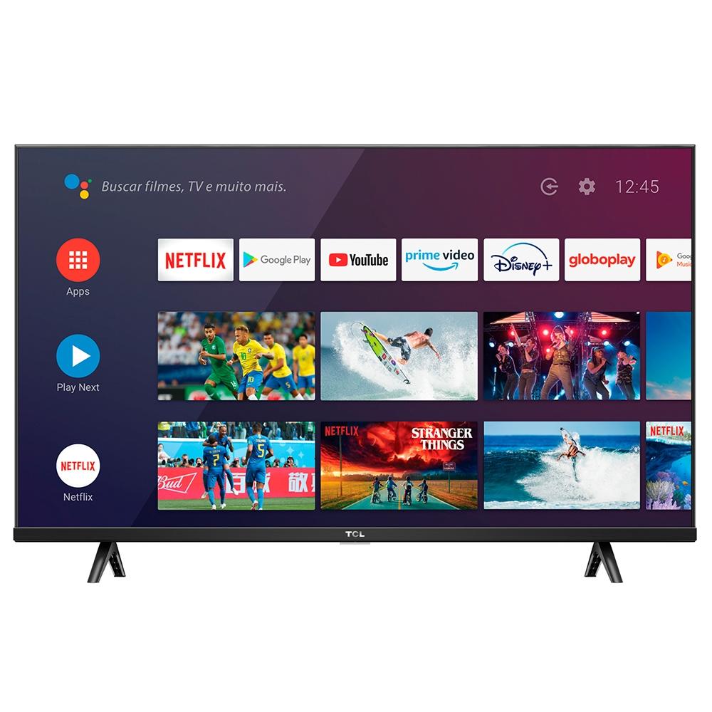 Smart TV SEMP TCL LED S615 40 Full HD HDR HDM USB 60Hz Modo Gaming Google Assistant Android Borda Fina Preto