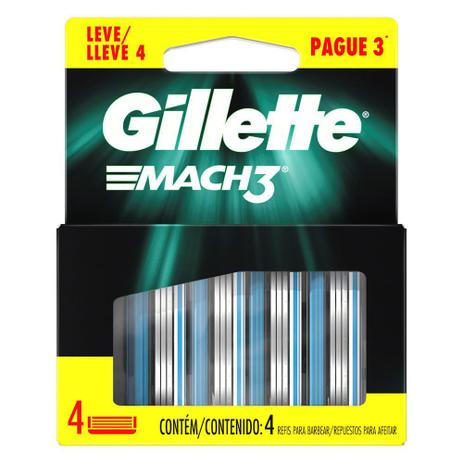 Carga para Aparelho de Barbear Gillette Mach3 Leve 4 Pague 3 – Mach 3