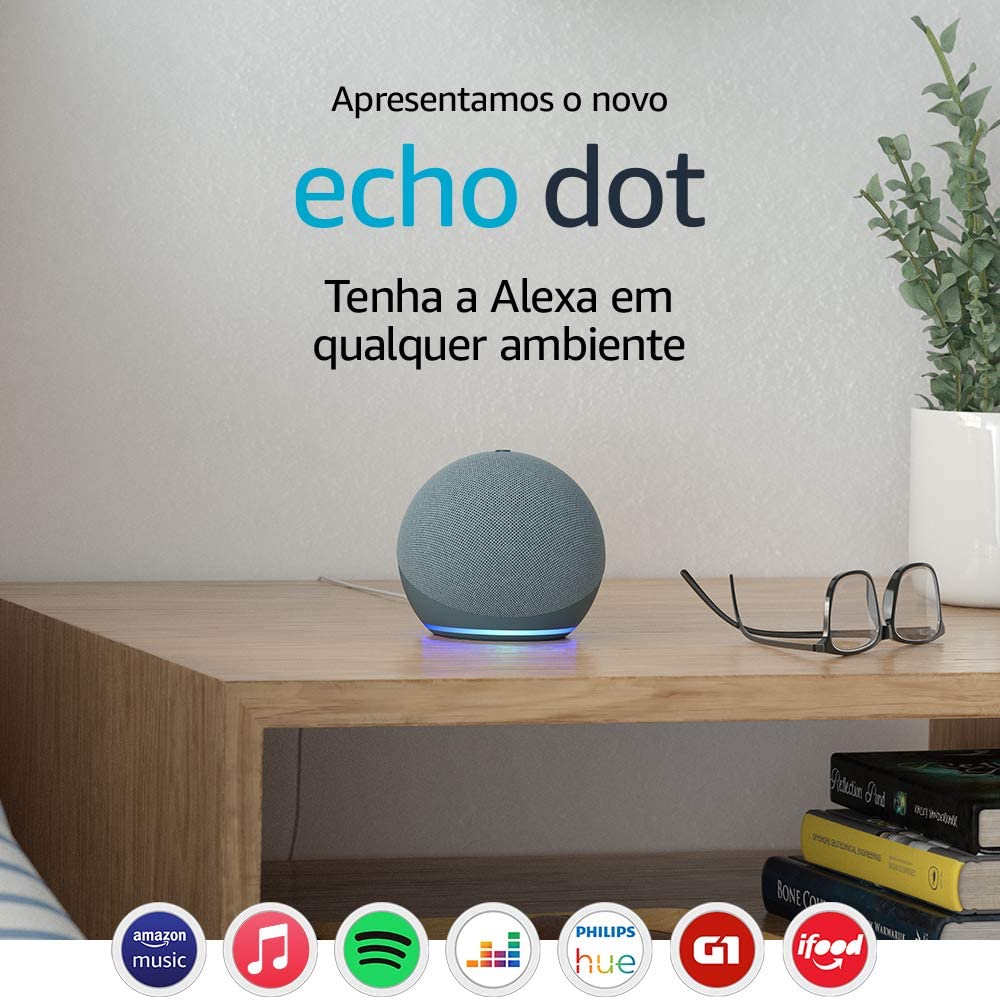 Echo Dot (4ª Geração): Smart Speaker com Alexa – Cor Azul