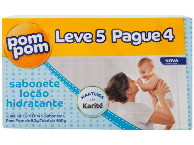 Sabonete Infantil Pom Pom Hidratante 80gr – 5 Unidades