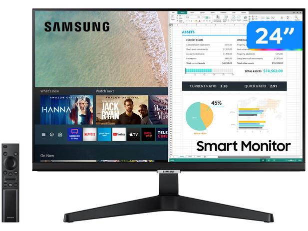 Monitor Full HD Samsung M5 LS24AM506NLMZD – 24” IPS LED HDMI Smart