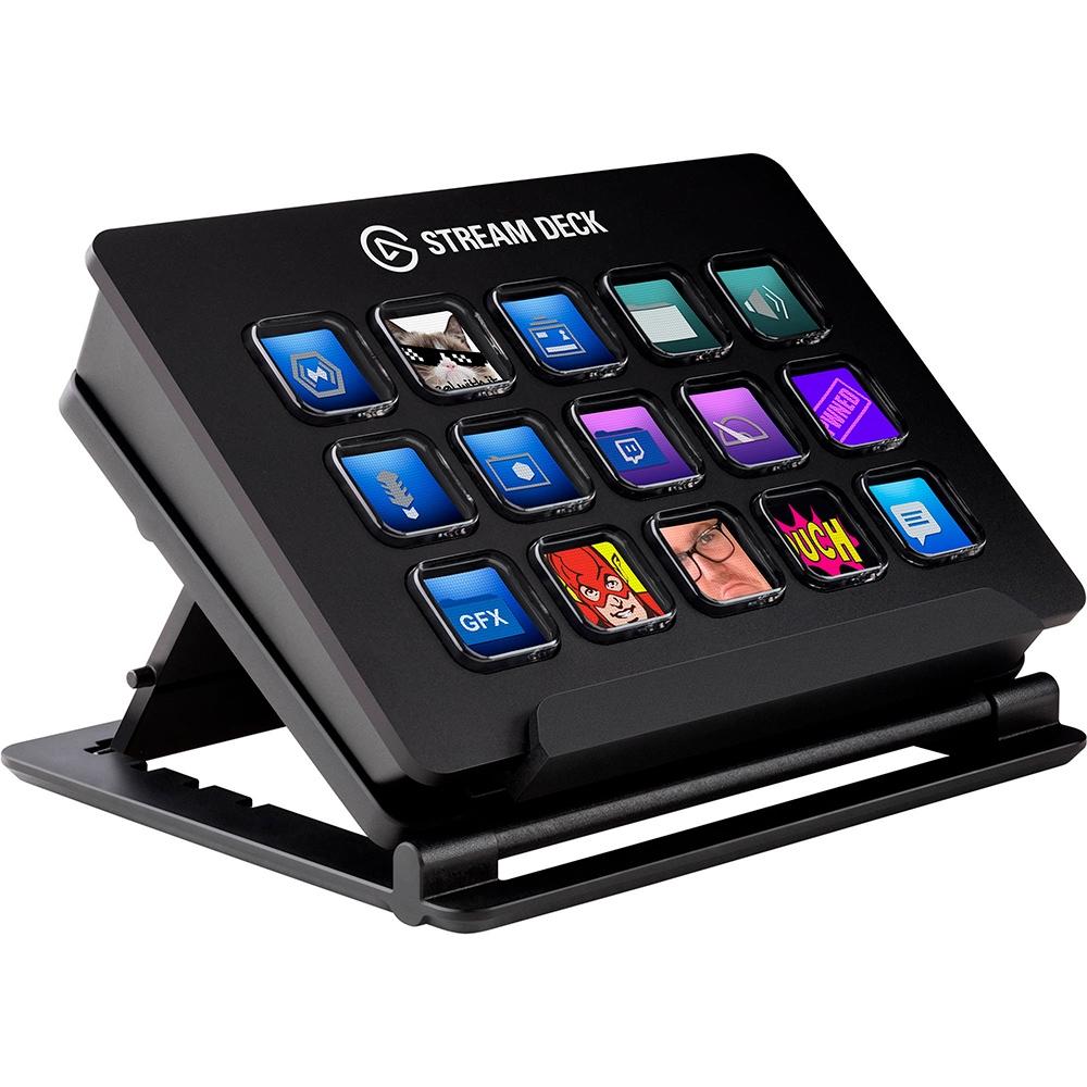 Stream Deck Elgato Médio, 15 Teclas Personalizáveis de LCD, USB Integrado, Preto – 10GAA9901