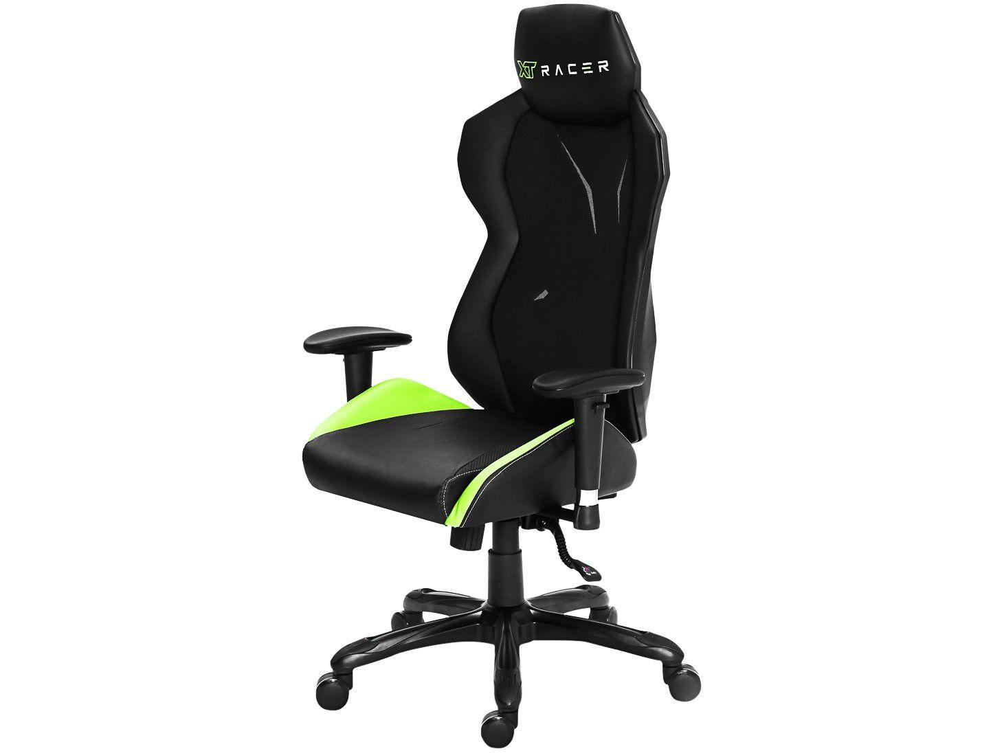 Cadeira Gamer XT Racer Reclinável Preta e Verde – Platinum Series XTP140