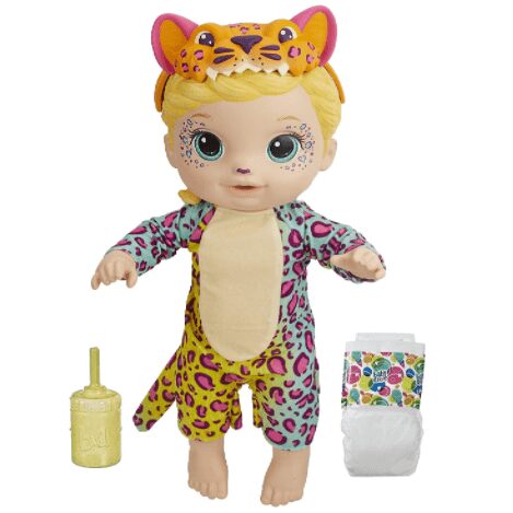 Boneca Baby Alive que Bebe e Faz Xixi – Rainbow Wildcats Leopardo (Exclusivo da Amazon) – F1231 – Hasbro